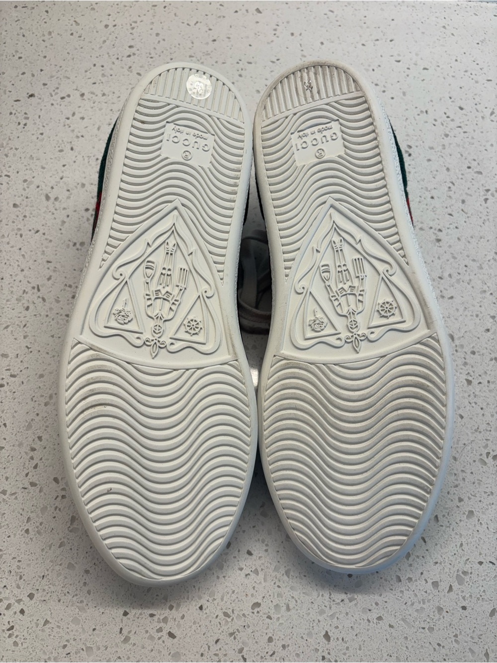 Green & Red Velvet GG Ace Sneakers - Picture 10 of 11